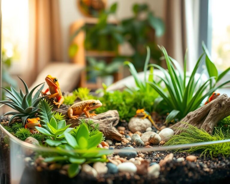 Exotic pet terrarium setup